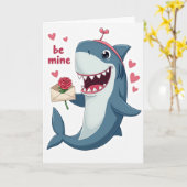 Carte de la Saint-Valentin Requin Mignon à Moi (Fleur jaune)