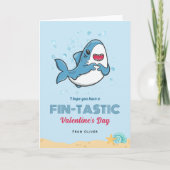 Carte de la Saint-Valentin requin pour enfants (Devant)