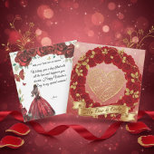 Carte de la Saint-Valentin Robe de Rose Rouge Pers