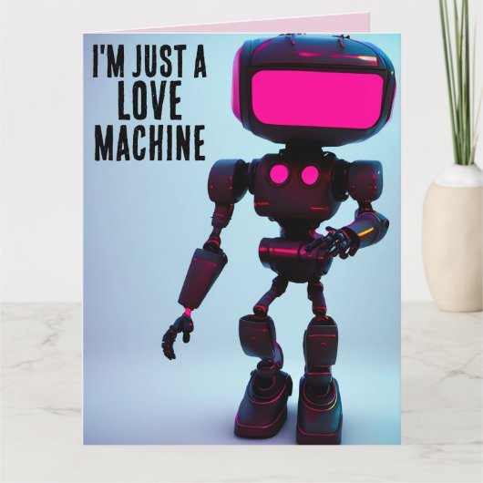 CARTE DE LA SAINT-VALENTIN ROBOT MACHINE À AMOUR G (Devant)