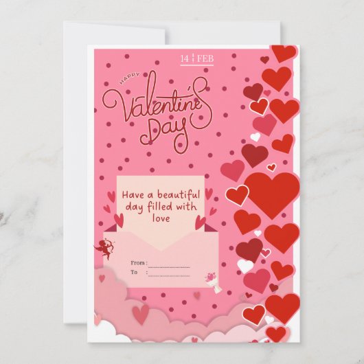 Carte de la Saint-Valentin romantique (Devant)
