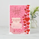 Carte de la Saint-Valentin romantique (Debout devant)