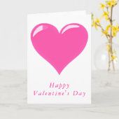 Carte de la Saint-Valentin romantique Coeur rose - (Fleur jaune)