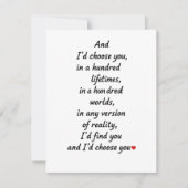 Carte de la Saint-Valentin romantique et drôle pou (Devant)