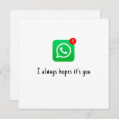 Carte de la Saint-Valentin romantique - "J'espère  (Devant / Derrière)