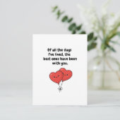 Carte de la Saint-Valentin romantique pour couple (Debout devant)