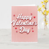 Carte de la Saint-Valentin romantique rose (Fleur jaune)