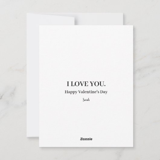 Carte de la Saint-Valentin rose (Dos)