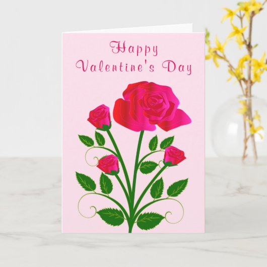 Carte de la Saint-Valentin Rose (Fleur jaune)