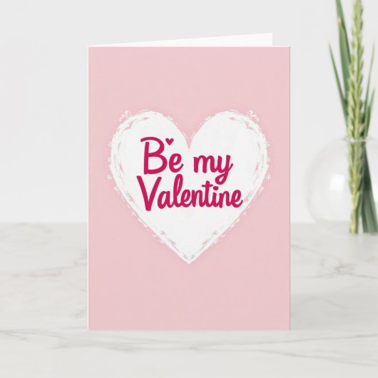 Carte de la Saint-Valentin Rose (Devant)