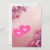 Carte de la Saint-Valentin rose clair | Élégant Ro (Dos)