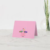 Carte de la Saint-Valentin rose de deux caméléons (Dos)
