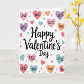Carte de la Saint-Valentin rose joyeuse (Fleur jaune)