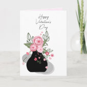 Carte de la Saint Valentin rose mignonne (Devant)