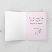 Carte de la Saint Valentin rose mignonne (Intérieur)