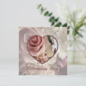 Carte de la Saint-Valentin Rose Pâle (Debout devant)
