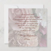 Carte de la Saint-Valentin Rose Pâle (Dos)