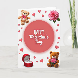 Carte de la Saint-Valentin Rose Romantique