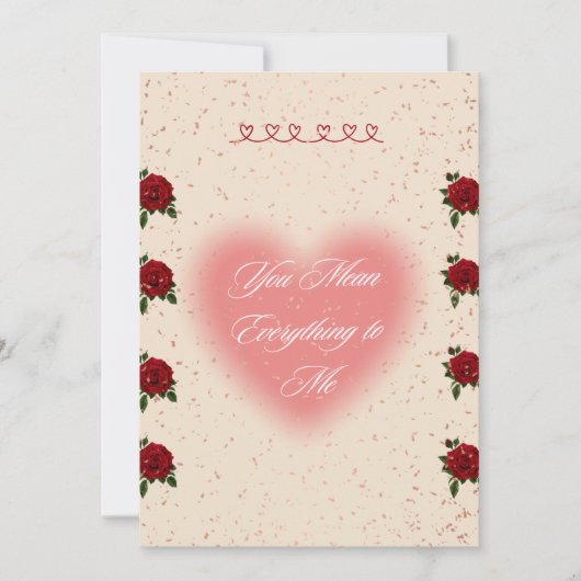 Carte de la Saint-Valentin Rose Romantique (Devant)