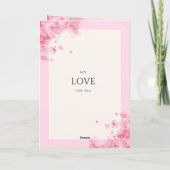 Carte de la Saint-Valentin Rose Rouge Romantique A (Dos)