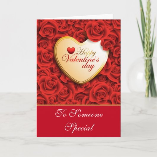 Carte de la Saint-Valentin Roses Rouges - Pour que (Devant)