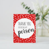 Carte de la Saint-Valentin rouge (Debout devant)