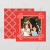 Carte de la Saint-Valentin - Rouge (Devant / Derrière)