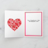 Carte de la Saint-Valentin rouge de tennis personn (Intérieur)