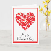 Carte de la Saint-Valentin rouge de tennis personn (Fleur jaune)