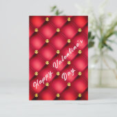 Carte de la Saint-Valentin rouge et or (Debout devant)