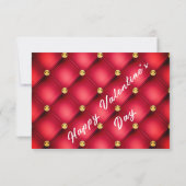 Carte de la Saint-Valentin rouge et or (Dos)