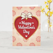 Carte de la Saint-Valentin rouge mignonne (Fleur jaune)