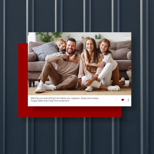 Carte de la Saint-Valentin Rouge moderne ultra min