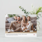 Carte de la Saint-Valentin Rouge moderne ultra min (Debout devant)