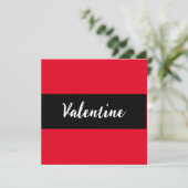 Carte de la Saint-Valentin rouge Simple Modern (Debout devant)