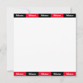 Carte de la Saint-Valentin rouge Simple Modern (Dos)