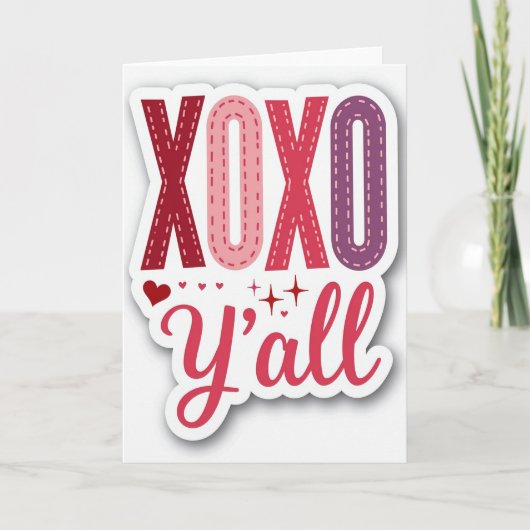 Carte de la Saint-Valentin Rouge Xoxo (Devant)
