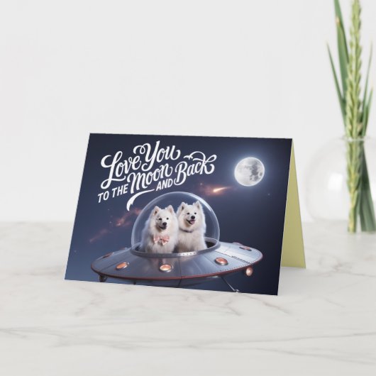 Carte de la Saint-Valentin Samoyède (Devant)