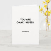 Carte de la Saint-Valentin Sarcasme Okay (Fleur jaune)
