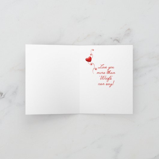 Carte de la Saint-Valentin Schnauzer (Intérieur)