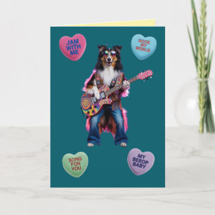 Carte de la Saint-Valentin Sheltie Rocker