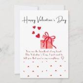 Carte de la Saint-Valentin Simple cœur (Devant)