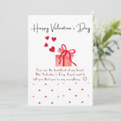 Carte de la Saint-Valentin Simple cœur (Debout devant)