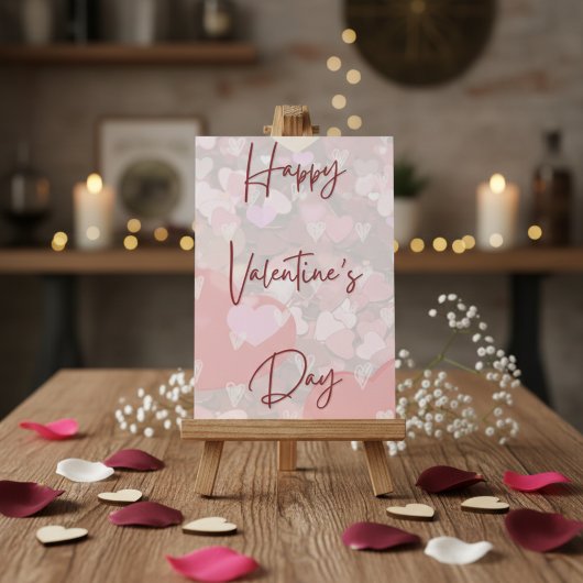 Carte de la Saint-Valentin simple Cœurs Mignons