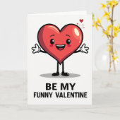 Carte de la Saint-Valentin simple et drôle en form (Fleur jaune)