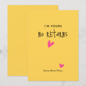 Carte de la Saint-Valentin simple et romantique mi (Devant / Derrière)