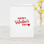 Carte de la Saint-Valentin Simple Rouge (Fleur jaune)