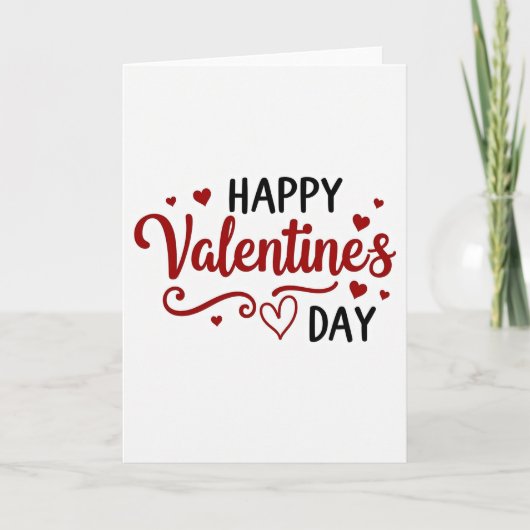 Carte de la Saint-Valentin simple rouge (Devant)