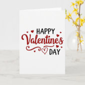 Carte de la Saint-Valentin simple rouge (Fleur jaune)