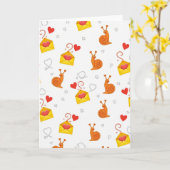 Carte de la Saint-Valentin Snail Mail (Fleur jaune)